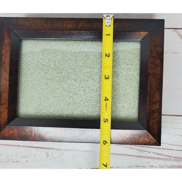 Elegant Expresso Brown Velvet Interior Picture Frame Sectional Jewelry Box - Picture 5 of 12
